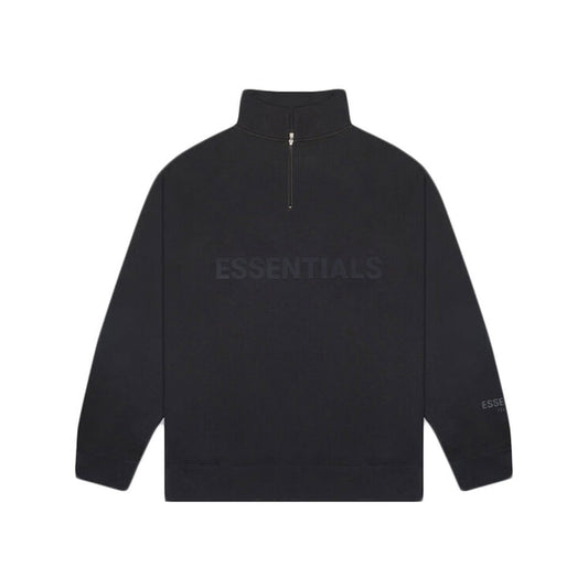 FEAR OF GOD ESSENTIALS Half Zip Pullover Sweater -Black