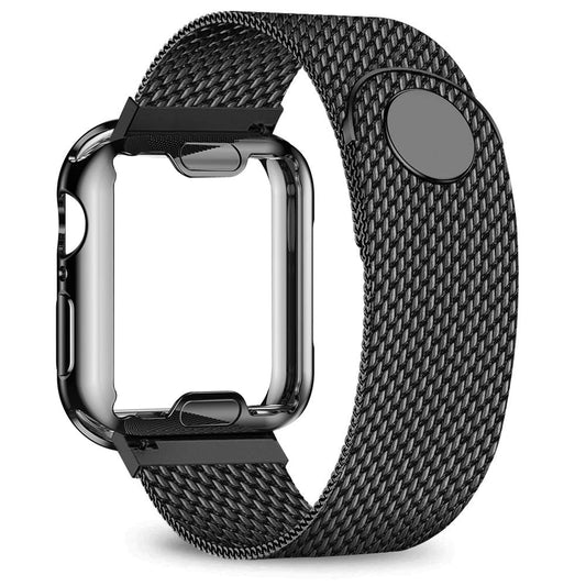 Apple Watch band 40mm 44mm 38mm 42mm Plated case+Metal belt stainless steel bracelet iWatch series 5 4 3 2 SE 6