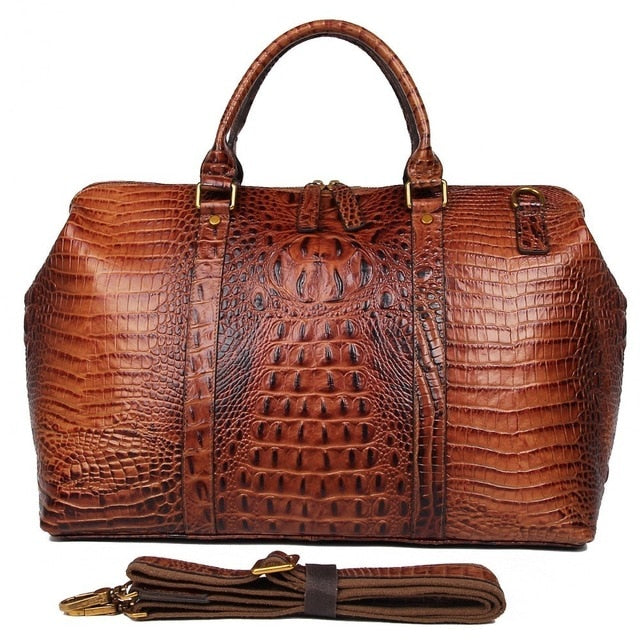 Luxury Genuine Leather Men Women Duffle Bag Travel Bag Carry On Travel Bag